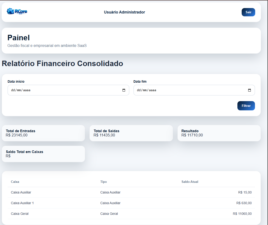 Financeiro Rcore